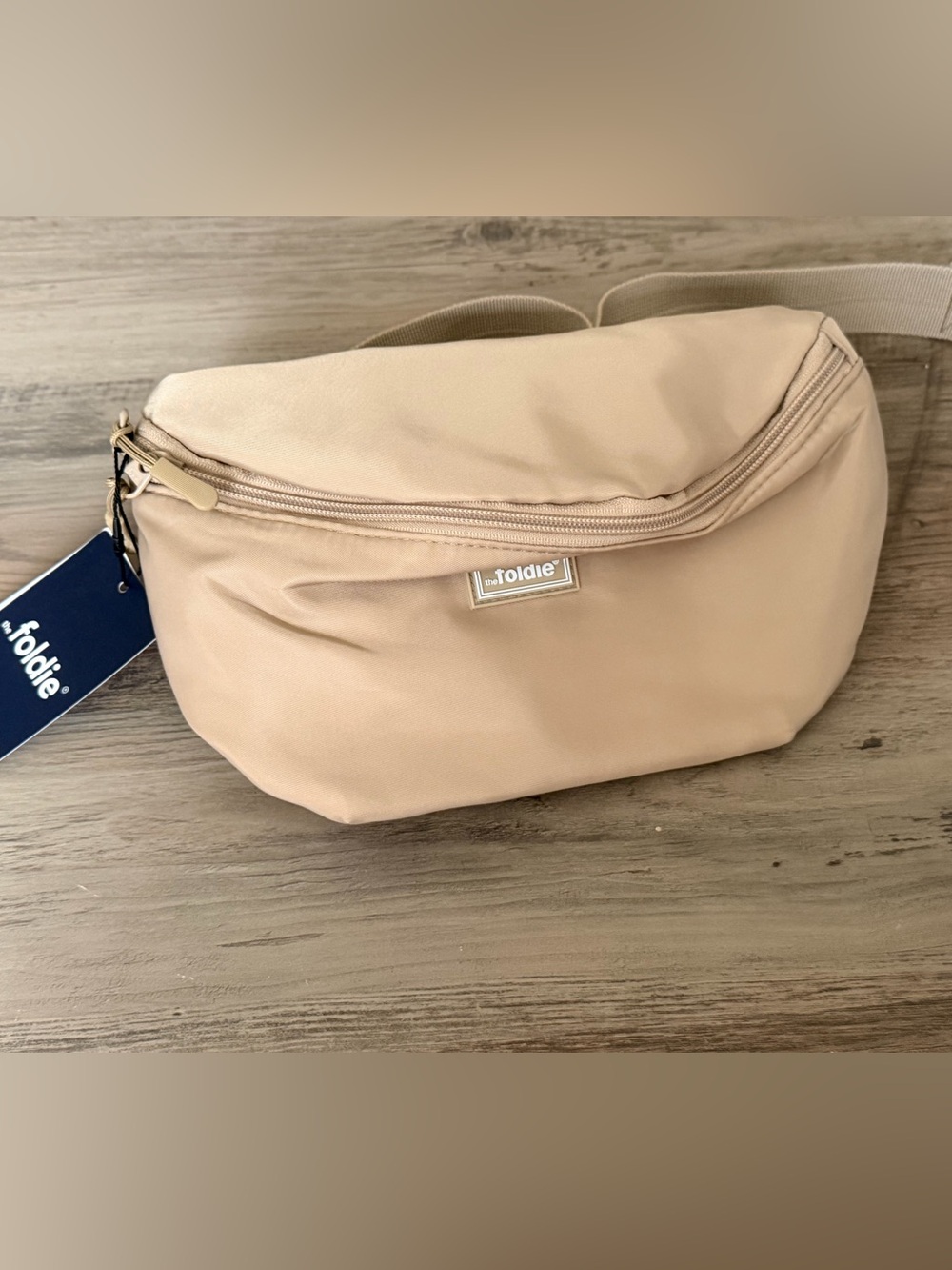 Foldie Cream Belt Bag Hands-Free Crossbody